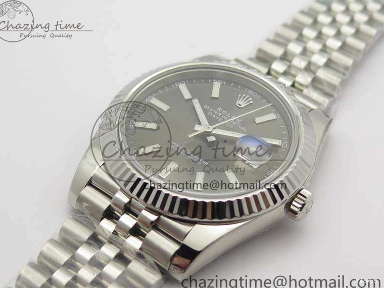 A3235 Bracelet Jubilee 228238 1:1 Stick Noob DateJust SS On Edition Gray Markers Dial Best 0304